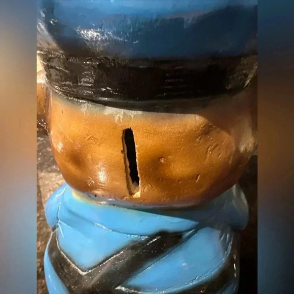 VINTAGE Ceramic Police Bear Coin Piggy Bank 60’s 70’s Collectible Nursery Decor - Picture 16 of 16